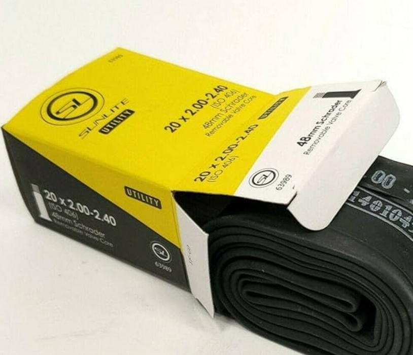 Sunlite Utili-T Standard Bicycle Tube - 20x2.00-2.40 - 48mm Shrader