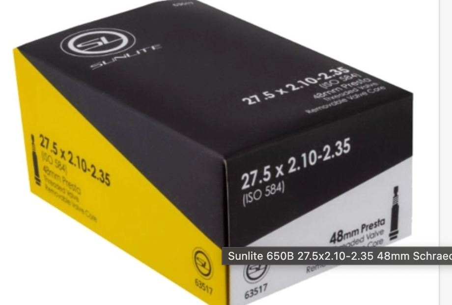 Sunlite 650B 27.5x2.10-2.35 48mm Schraeder Valve