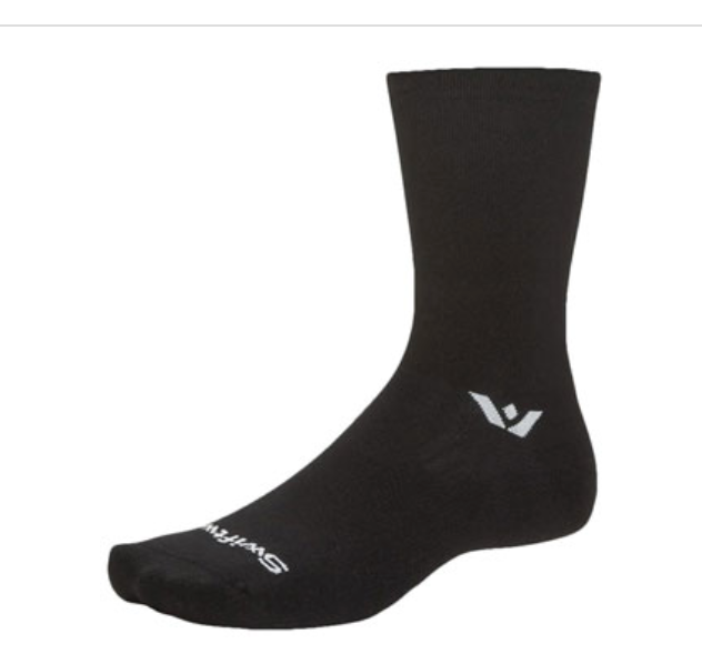 Swiftwick Aspire Quarter Crew Socks - Circuit Black