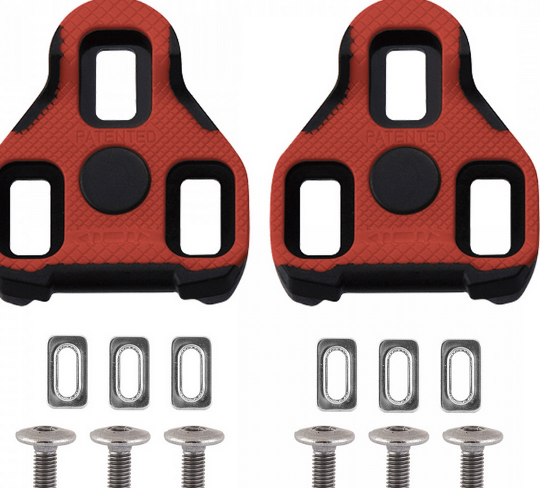 Exustar Look Keo Compatible Road Cleats Red/Black