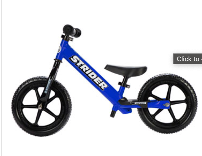 Strider 12 Sport Balance Bike: Blue