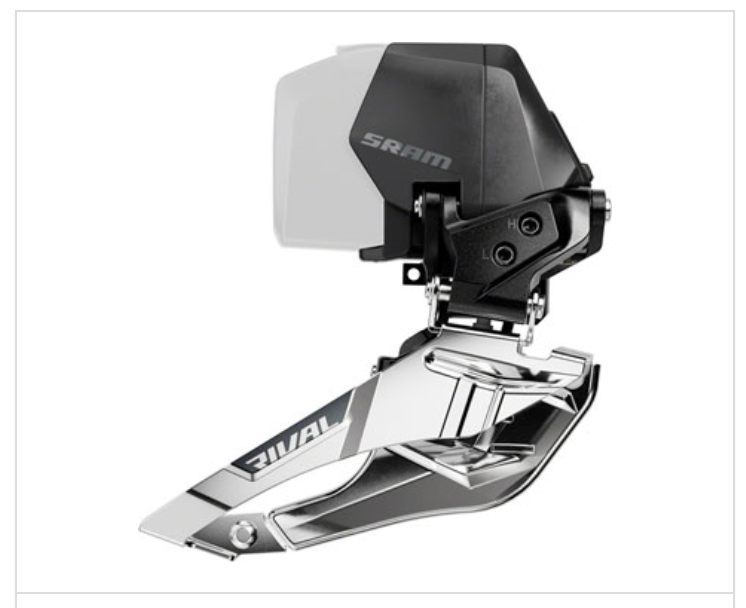 SRAM Rival AXS Front Derailleur - 2x12-Speed, Braze-on, (Battery Not Included), Black, E1