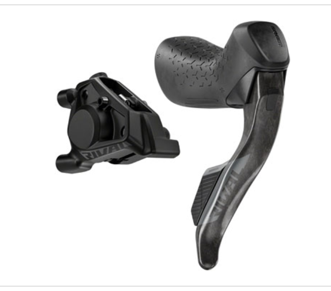 SRAM Rival eTap AXS HRD Shift/Brake Lever and Hydraulic Disc Caliper - Right/Rear, Flat Mount 20mm Offset, 1800mm Hose, Black, E1