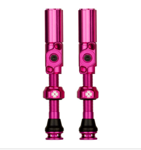 Muc-Off Big Bore Hyrid Tubeless Valve Stems - Medium, 35mm, Pink