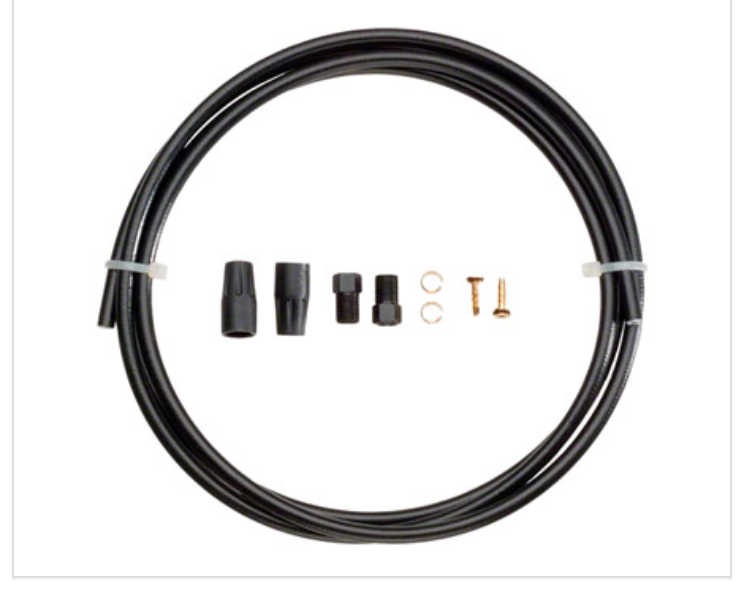 Tektro Hydraulic Brake Hose Kit - 2000mm, 5.5mm Hose, Blac