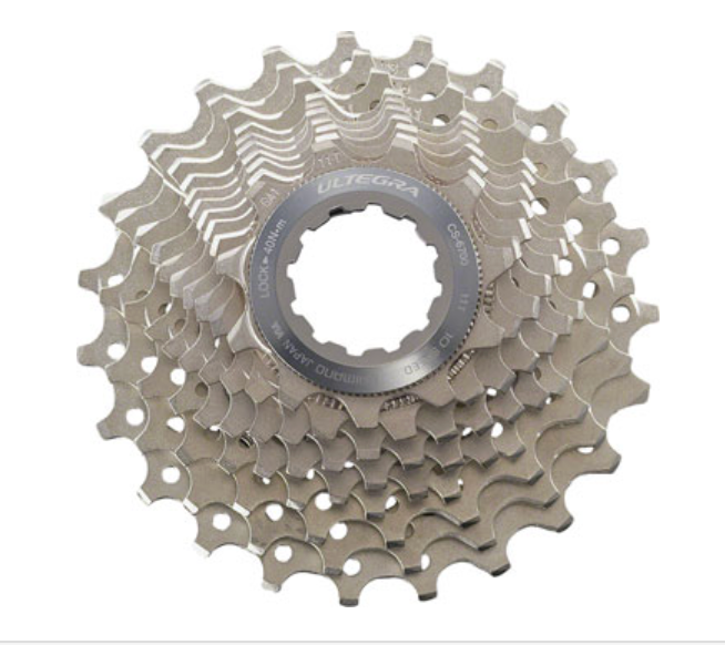 Shimano Ultegra CS-6700 Cassette - 10 Speed, 11-25t, Silver